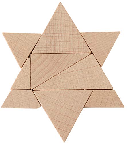 Bartl 102283 Mini-Holz-Puzzle Der David-Stern aus 9 kleinen Holzteilen - 2