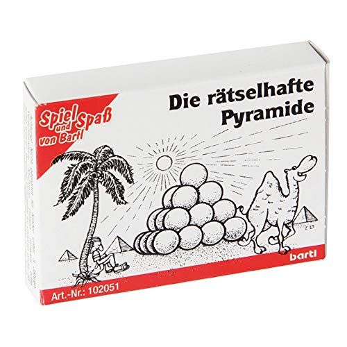 Bartl 102051 Mini-Holz-Puzzle Die rätselhafte Pyramide aus 4 kleinen Holzteilen - 4