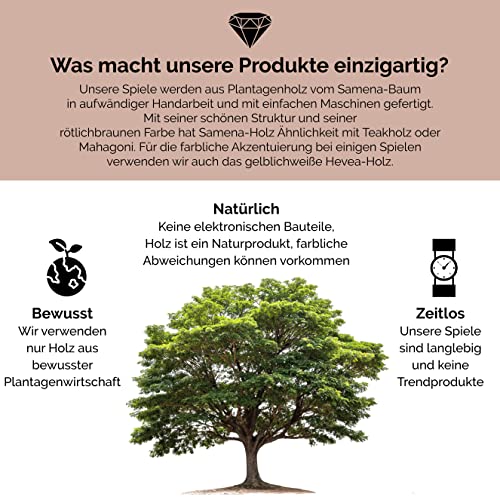 Big Hole – Pig Hole – Würfelspiel – Gesellschaftsspiel – Brettspiel aus Holz mit Edelsteinen - 3
