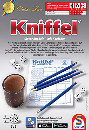 Schmidt Spiele 49203 Classic Line: Kniffel mit gr. Würfeln & Block - 2