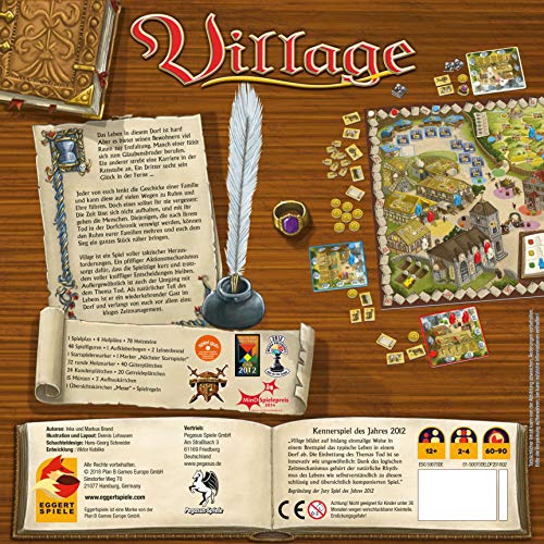 Pegasus Spiele 54510G – Village (deutsch/englische Ausgabe), Kennerspiel des Jahres 2012 - 2
