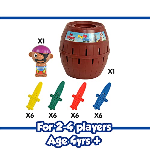 Tomy Kinderspiel „Pop Up Pirate“ – hochwertiges Aktionsspiel für die ganze Familie – Piratenspiel verfeinert die Geschicklichkeit Ihres Kindes – ab 4 Jahre - 7