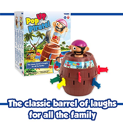 Tomy Kinderspiel „Pop Up Pirate“ – hochwertiges Aktionsspiel für die ganze Familie – Piratenspiel verfeinert die Geschicklichkeit Ihres Kindes – ab 4 Jahre - 8