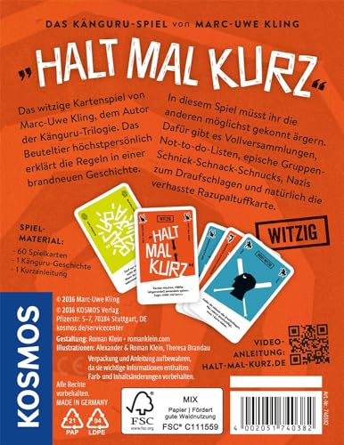 KOSMOS Spiele 740382 – Kartenspiel Halt mal kurz - 2