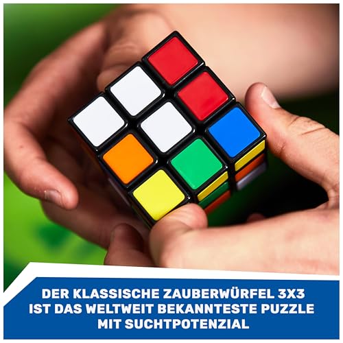 Rubik’s Rubik’s Cube 3×3 Zauberwürfel – der Klassische 3×3 Cube für Logik-Akrobaten ab 8 Jahren, ideal für unterwegs: hohe Qualität, leichtgängiges Handling, leuchtende Farben – der Original Cube - 2