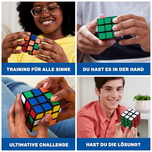 Rubik’s Rubik’s Cube 3×3 Zauberwürfel – der Klassische 3×3 Cube für Logik-Akrobaten ab 8 Jahren, ideal für unterwegs: hohe Qualität, leichtgängiges Handling, leuchtende Farben – der Original Cube - 4