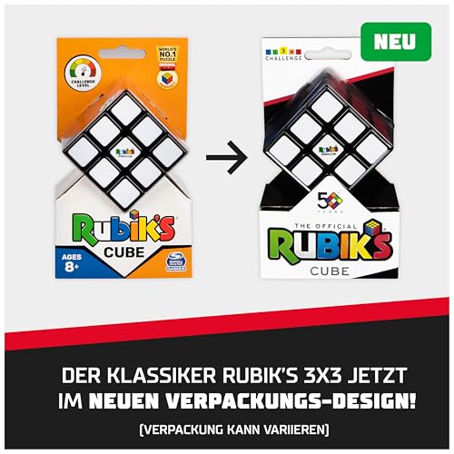 Rubik’s Rubik’s Cube 3×3 Zauberwürfel – der Klassische 3×3 Cube für Logik-Akrobaten ab 8 Jahren, ideal für unterwegs: hohe Qualität, leichtgängiges Handling, leuchtende Farben – der Original Cube - 6