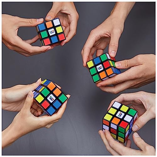 Rubik’s Rubik’s Cube 3×3 Zauberwürfel – der Klassische 3×3 Cube für Logik-Akrobaten ab 8 Jahren, ideal für unterwegs: hohe Qualität, leichtgängiges Handling, leuchtende Farben – der Original Cube - 9