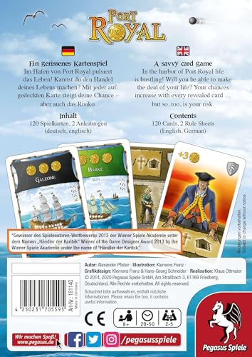 Pegasus Spiele 18114G – Port Royal – Händler der Karibik, Kartenspiel - 4