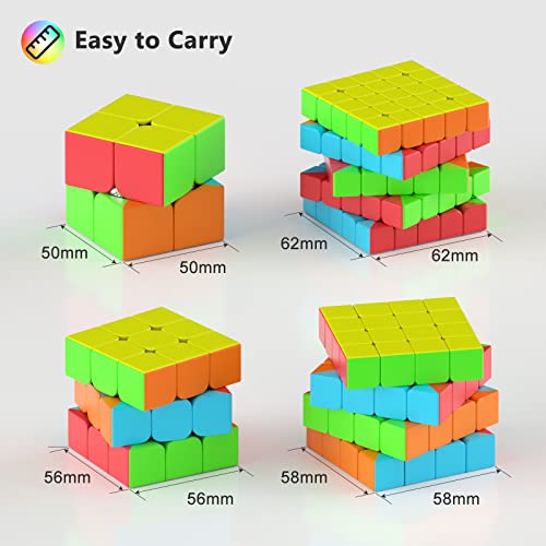 Vdealen Würfel Zauberwürfel Cube Set 2×2 3×3 4×4 5×5 (4 in Paket) - 4