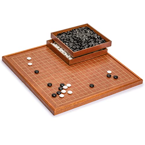 Yellow Mountain Rosewood Go Spielset – Klappbares Brettspiel