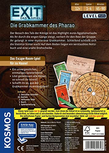 KOSMOS Spiele 692698 – Exit – Das Spiel, Die Grabkammer des Pharao - 2