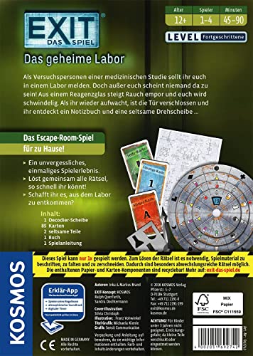 KOSMOS Spiele 692742 – Exit – Das Spiel, Das geheime Labor - 2