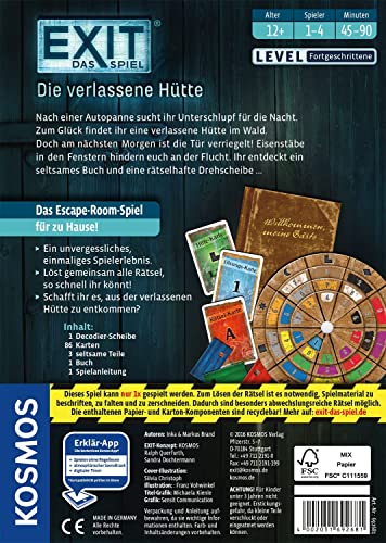KOSMOS Spiele 692681 – Exit – Das Spiel, Die verlassene Hütte - 2