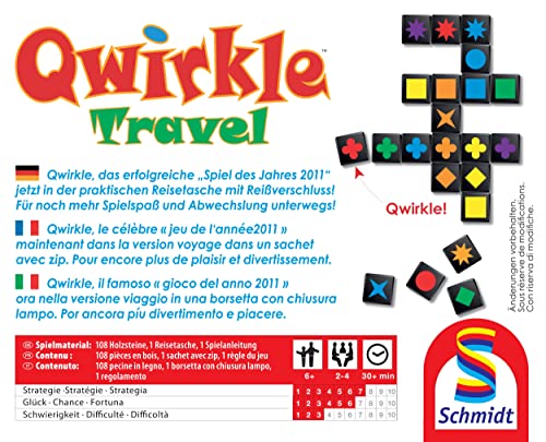 Schmidt Spiele 49270 – Qwirkle Travel - 2