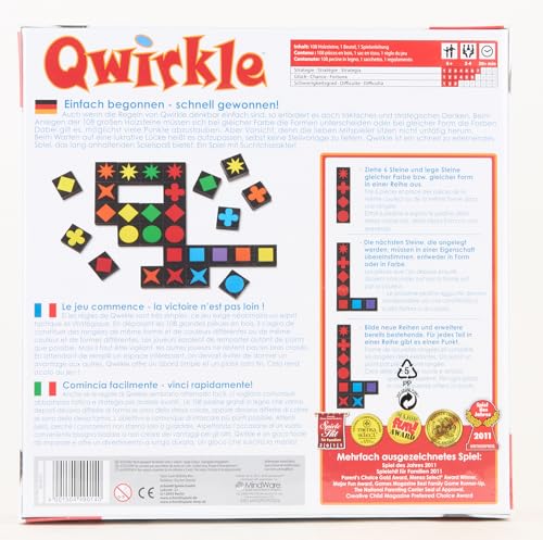 Schmidt Spiele 49014 – Qwirkle Legespiel, Spiel des Jahres 2011 - 9