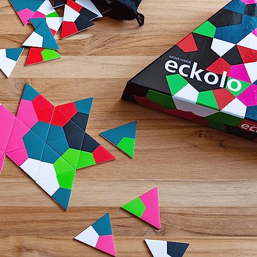 Remember Eckolo Für 2 bis 8 Spieler 6-99 Jahre mit 76 Farbkarten, Anleitung - 3