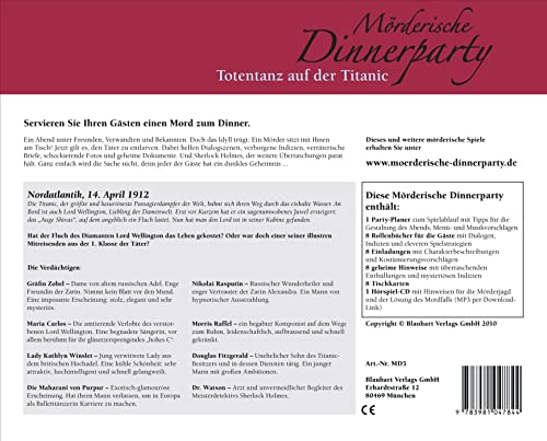 Blaubart Verlag BLA00005 – Mörderische Dinnerparty: Totentanz auf der Titanic - 8