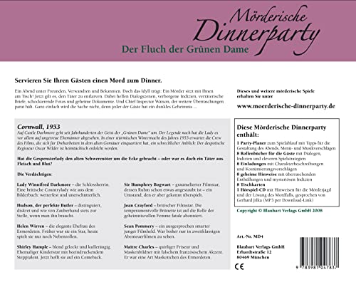 Blaubart Verlag BLA00004 – Mörderische Dinnerparty, Der Fluch der Grünen Dame - 8
