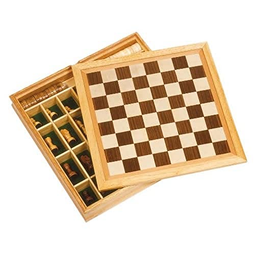 Goki Spiele-Set Schach, Dame und Mühle