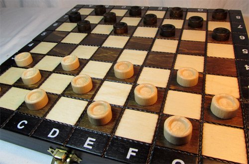 ChessEbook Schachspiel + Dame + Backgammon aus Holz 27 x 27 cm - 5