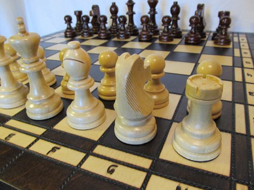 ChessEbook Schachspiel + Dame + Backgammon 52 x 52 cm Holz - 4