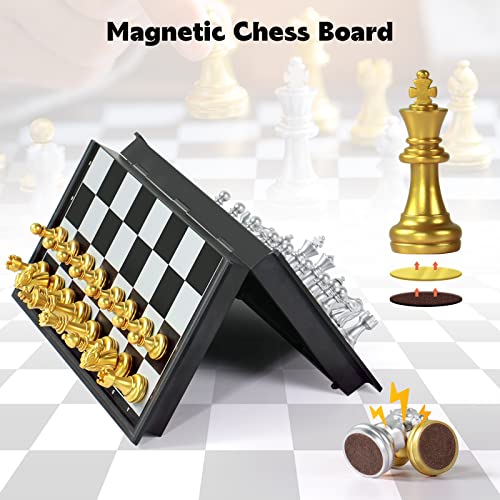 Schachspiel Kunststoff Magnetisch Pädagogische Schachbrett für ab 6 Kinder 25x25cm - 2