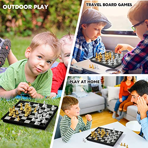 Schachspiel Kunststoff Magnetisch Pädagogische Schachbrett für ab 6 Kinder 25x25cm - 6