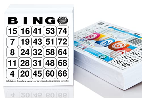 500 Bingolose / Bingotickets System 25 aus 75 (10,5 x 11 cm)