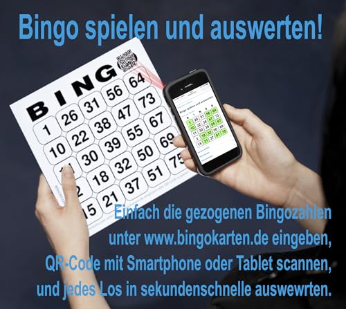 500 Bingolose / Bingotickets System 25 aus 75 (10,5 x 11 cm) - 2