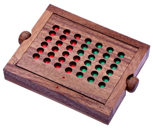 Vier in einer Reihe Gr. L – Viererreihe – Bingo 4 – Strategiespiel – Denkspiel aus Holz mit farbigen Kugeln - 3