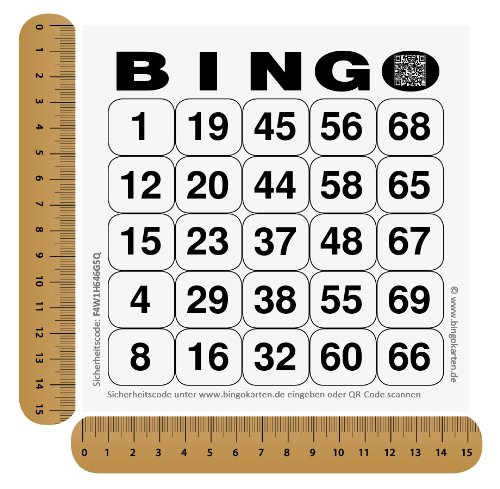 200 große Bingokarten für Senioren 25 aus 75 (weiß) - 2