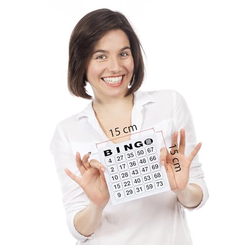 200 große Bingokarten für Senioren 25 aus 75 (weiß) - 2