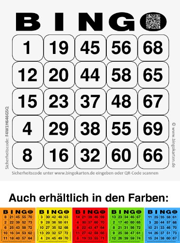 200 große Bingokarten für Senioren 25 aus 75 (weiß) - 3