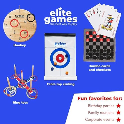 Elite Sportz Ringwurfspiel – Spiele für draußen – werfen den Ring für Kinder und Erwachsene – aktiver indoor und outdoor Spielspaß – inklusive Tragetasche für den Transport und zur Aufbewahrung - 9