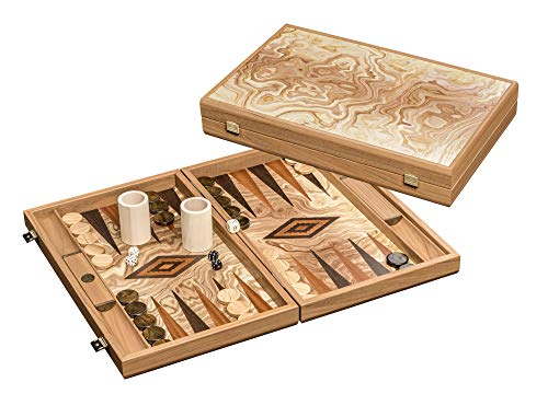 Philos Backgammon Marmana – Familien Standardspiel, groß