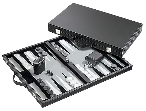 Philos Backgammon Filzinlet grau-weiß-schwarz