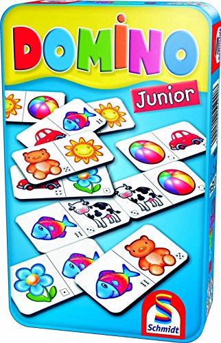 Schmidt Spiele 51240 Domino: Domino Junior in Metalldose