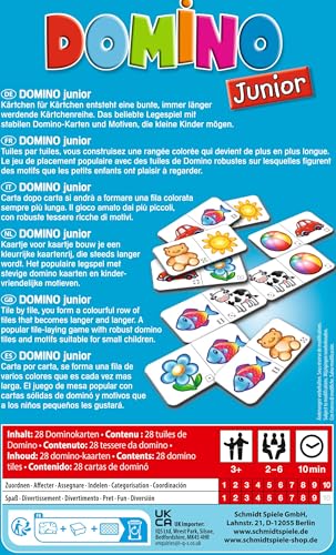 Schmidt Spiele 51240 Domino: Domino Junior in Metalldose - 3