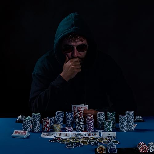 Ultimate Pokerset mit 500 hochwertigen 12 Gramm METALLKERN Laserchips, inkl. 2x Pokerdecks, Alu Pokerkoffer, 5x Würfel, 1x Dealer Button, Poker, Set, Pokerchips, Koffer, Jetons - 7