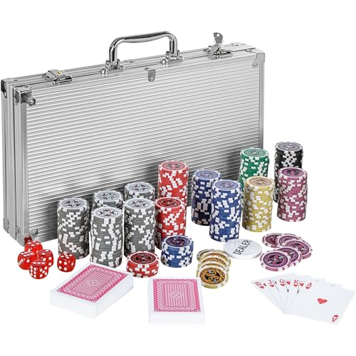 Ultimate Pokerset mit 300 METALLKERN Laserchips
