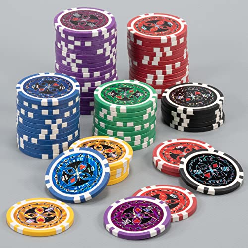 Pokerkoffer Pokerset 500 Laser Pokerchips Poker Komplett Set 11 g Chips Deluxe - 6
