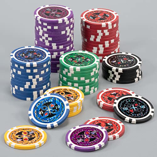 Pokerkoffer Pokerset 500 Laser Pokerchips Poker Komplett Set 11 g Chips Deluxe - 5