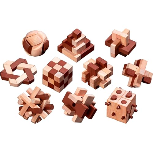Philos Holzpuzzle-Sortiment mit 10 Knobelspielen