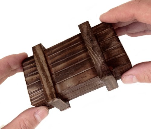 Magische Geschenkbox mit Trickverschluss – dunkel - 6