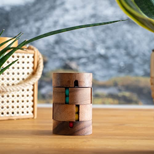 Revolve – Zauberwürfel – Dreh-Puzzle – Kugelpuzzle – Denkspiel – Knobelspiel – Geduldspiel aus Holz - 3