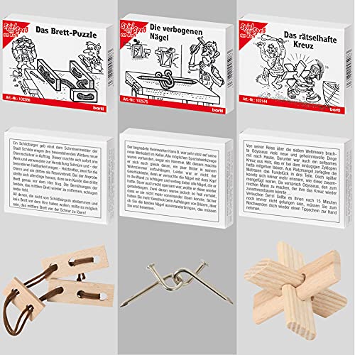 8 beliebte Knobelspiele aus Holz und Metall im Spar-Knobel-Pack - 5