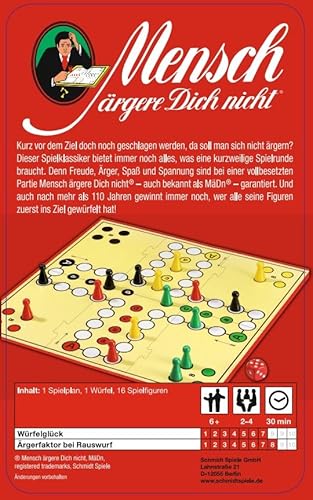Schmidt Spiele 51204 Mensch ärgere Dich nicht in Metalldose (Mitbringspiel) - 3