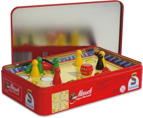 Schmidt Spiele 51204 Mensch ärgere Dich nicht in Metalldose (Mitbringspiel) - 4