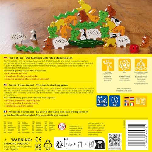HABA 4478 – Tier auf Tier, Stapelspiel - 9